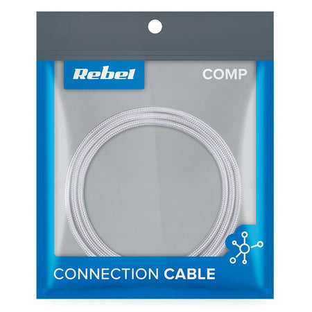 Cablu USB - Micro USB alb de 100 cm pentru încărcare și date Rebel RB-6000-100-W