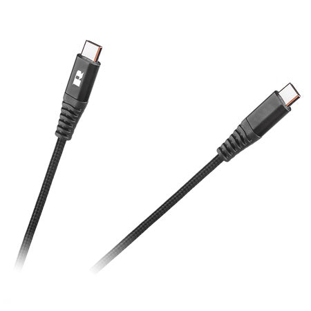 Cablu USB 2.0 cu conectori USB-C la USB-C de 100 cm pentru încărcare rapidă Rebel RB-6003-100-B