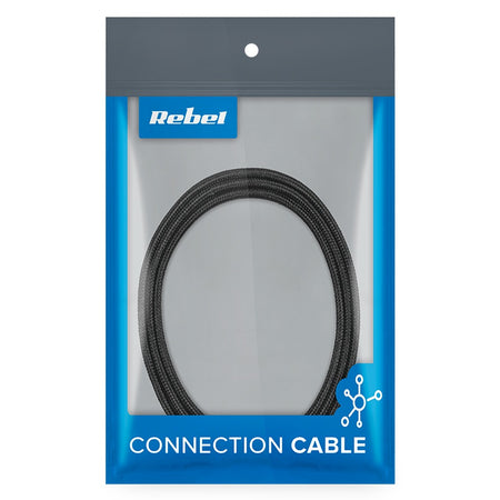 Cablu USB 2.0 cu conectori USB-C la USB-C de 100 cm pentru încărcare rapidă Rebel RB-6003-100-B