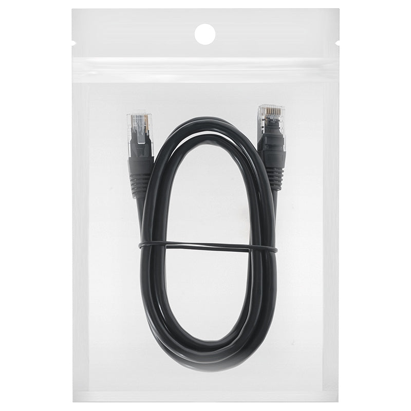 Cablu patchcord UTP Cat6 de 1 m cu conectori RJ45, negru Rebel RB-6013-1