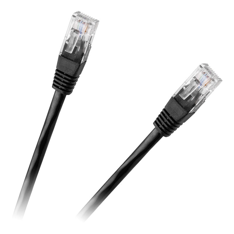 Cablu patchcord UTP Cat6 RJ45 la RJ45 de 2 m negru Rebel RB-6013-2
