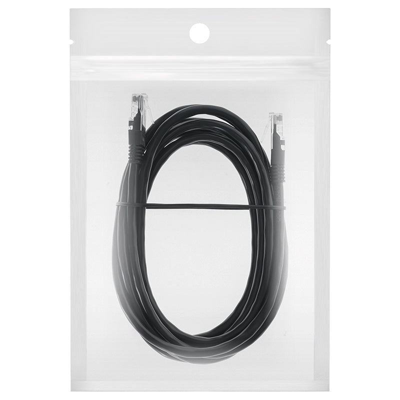 Cablu patchcord UTP Cat6 negru de 5 m cu conectori RJ45 Rebel RB-6013-5