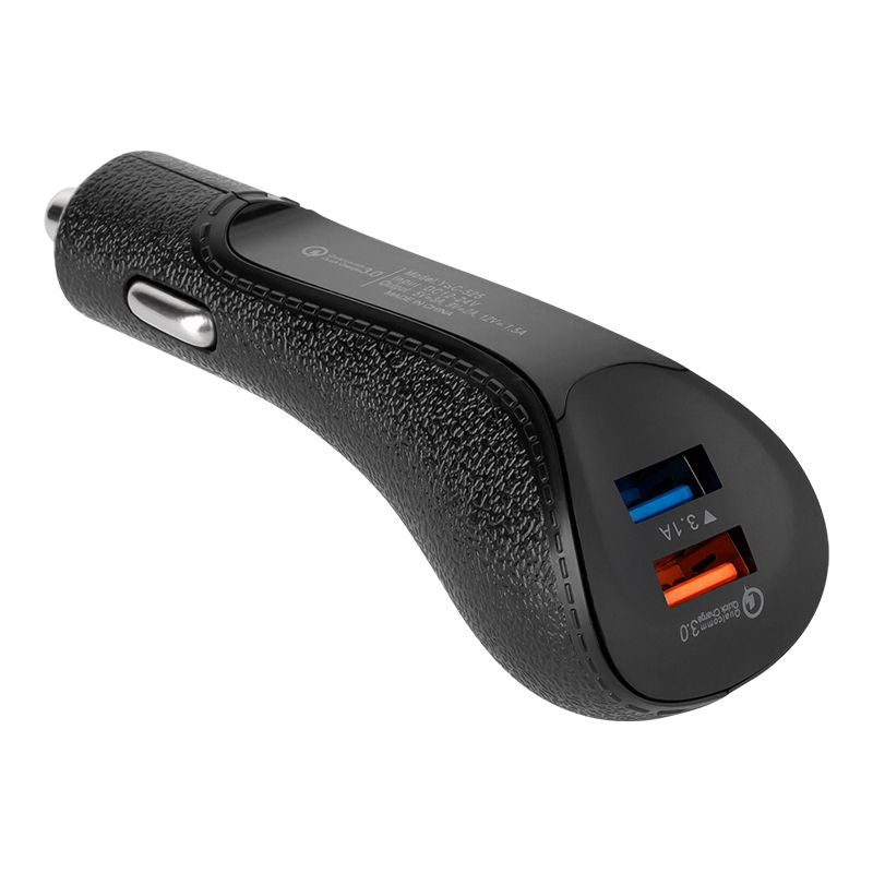 Încărcător auto cu 2 porturi USB și încărcare rapidă QC 3.0 Rebel RB-6300