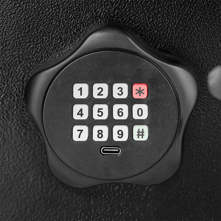 Seif electronic din oțel de 6,5 l cu PIN și cheie Rebel RB-7001