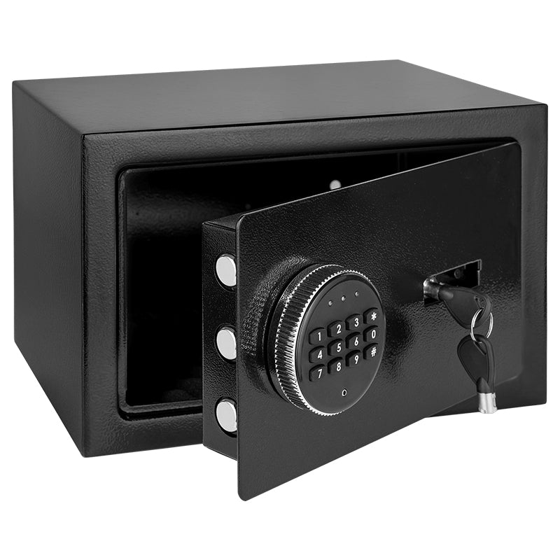 Seif electronic casnic din oțel de 12 l cu cod PIN și cheie Rebel RB-7002