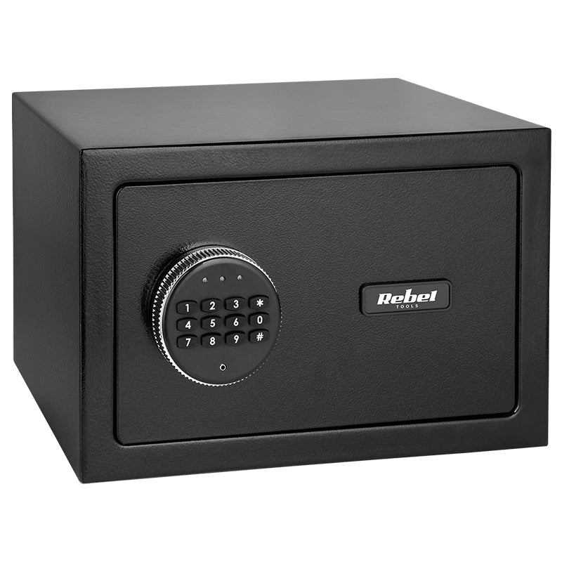 Seif electronic casnic din oțel de 12 l cu cod PIN și cheie Rebel RB-7002