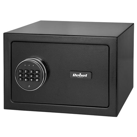 Seif electronic casnic din oțel de 12 l cu cod PIN și cheie Rebel RB-7002