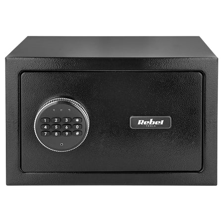Seif electronic casnic din oțel de 12 l cu cod PIN și cheie Rebel RB-7002