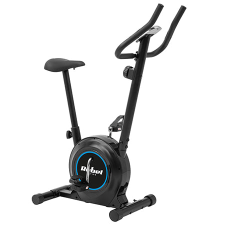 Bicicletă fitness magnetică cu afișaj LCD și senzori puls, reglaj șa verticală Rebel RBA-1009