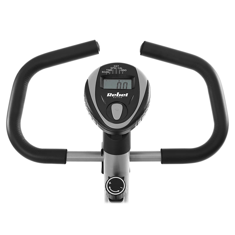 Bicicletă de apartament cu afișaj LCD și reglare șa verticală Rebel RBA-1013