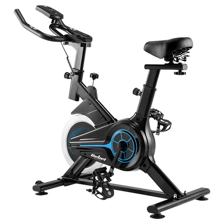 Bicicletă spinning cu afișaj LCD, reglaj ghidon și șa Rebel RBA-1016