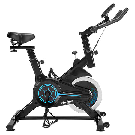 Bicicletă spinning cu afișaj LCD, reglaj ghidon și șa Rebel RBA-1016