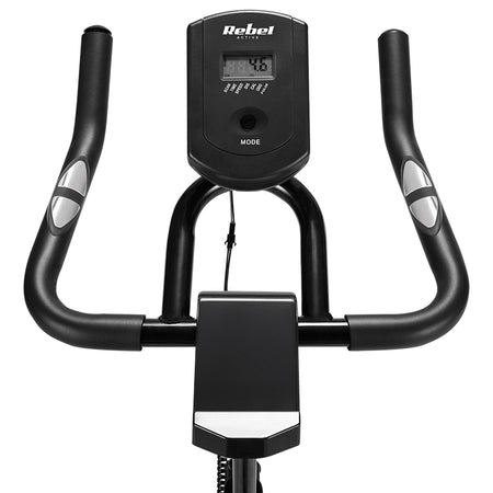 Bicicletă spinning cu afișaj LCD, reglaj ghidon și șa Rebel RBA-1016