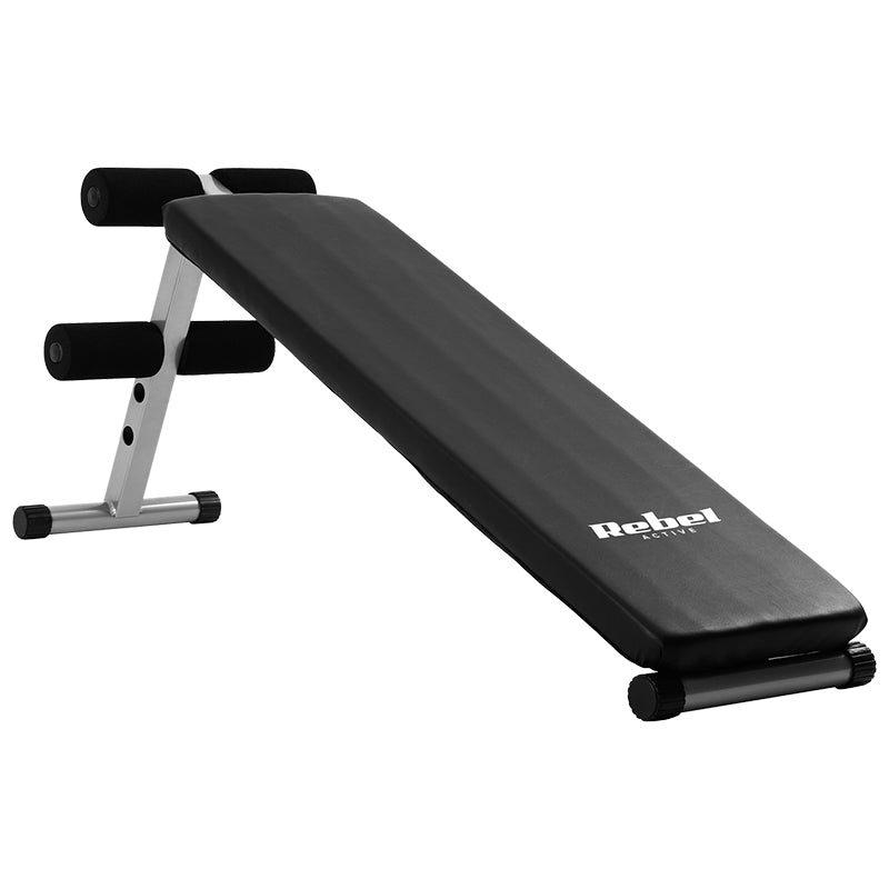 Bancă antrenament înclinată, piele sintetică, structură oțel, 170 kg Rebel RBA-2004