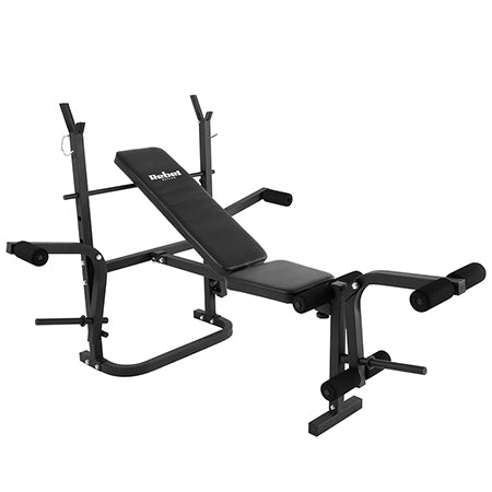 Bancă antrenament multifuncțională, 3 nivele, 220 kg, piele sintetică Rebel RBA-2007