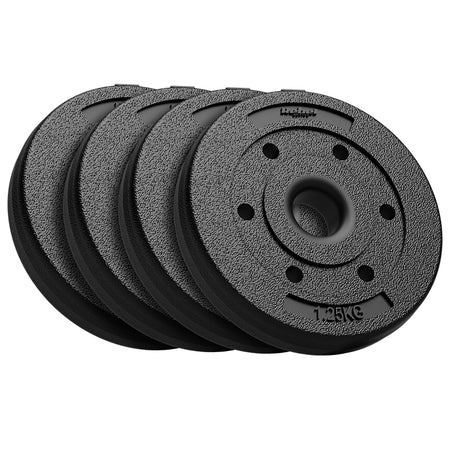 Set 4 discuri greutate compozit 1,25 kg cu acoperire PVC Rebel RBA-2100
