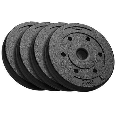 Set 4 discuri de greutate compozite de 2,5 kg cu acoperire PVC Rebel RBA-2101