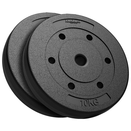 Set discuri greutate compozit 2 × 10 kg cu gaură de 31 mm Rebel RBA-2103