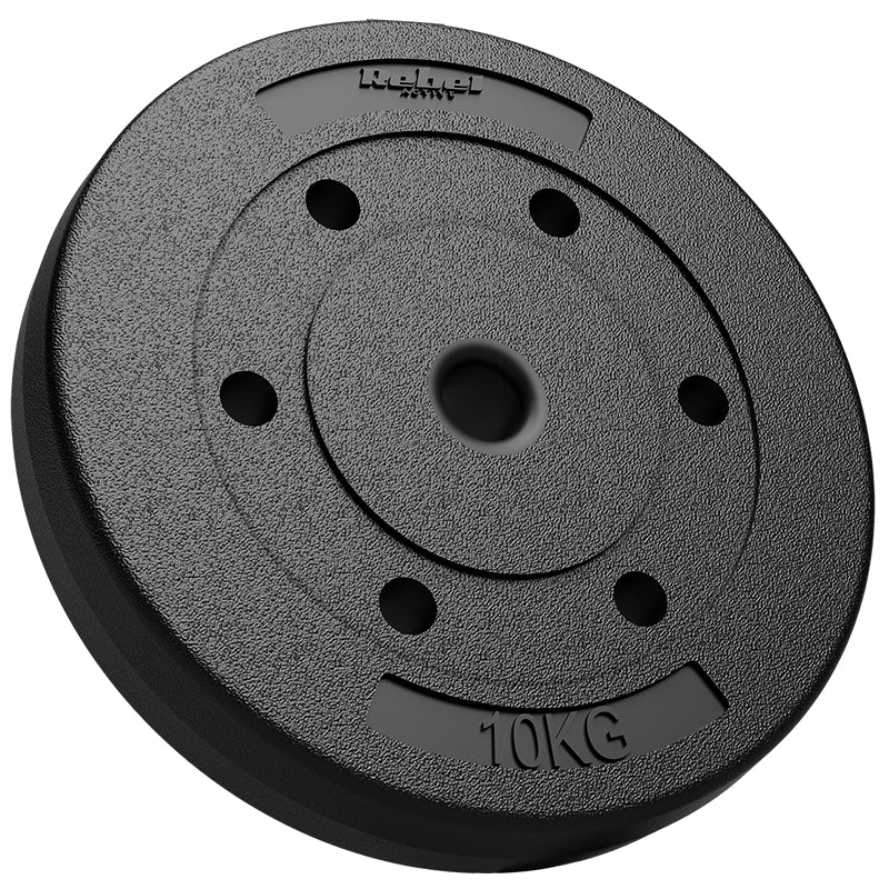 Set discuri greutate compozit 2 × 10 kg cu gaură de 31 mm Rebel RBA-2103