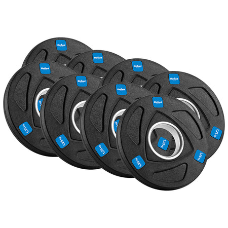 Set discuri de greutate din fontă cauciucată 30 kg cu 14 bucăți și orificiu de 51 mm Rebel RBA-2113