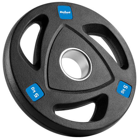 Set discuri de greutate din fontă cauciucată 30 kg cu 14 bucăți și orificiu de 51 mm Rebel RBA-2113