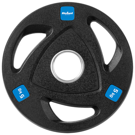 Set discuri de greutate din fontă cauciucată 30 kg cu 14 bucăți și orificiu de 51 mm Rebel RBA-2113