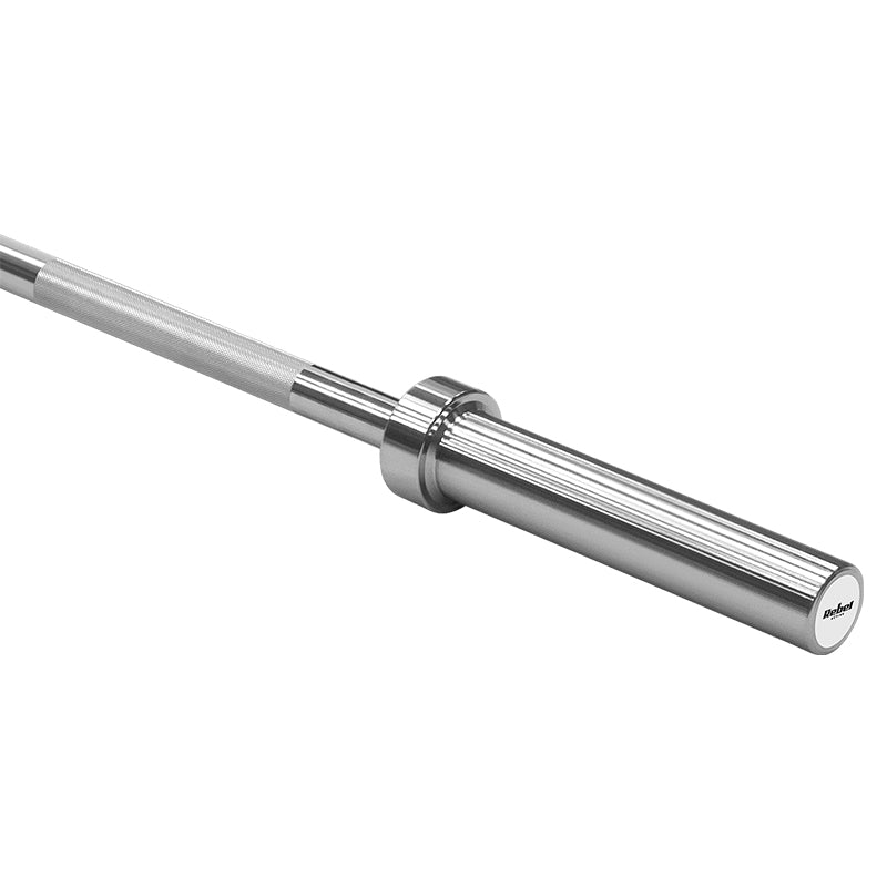 Bară olimpică dreaptă din oțel cromat de 150 cm și 9 kg Rebel RBA-2203