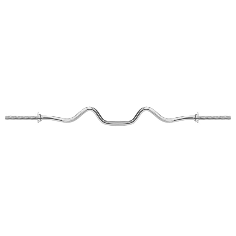 Bară curbată cu filet de 120 cm și 5,3 kg din oțel cromat Rebel RBA-2210