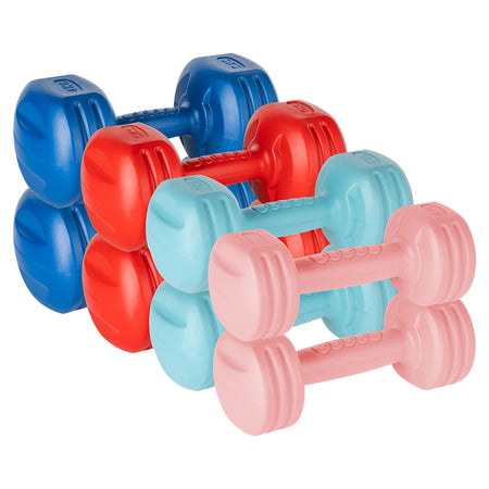 Set gantere compozit 8 bucăți 20 kg cu acoperire PVC Rebel RBA-2310