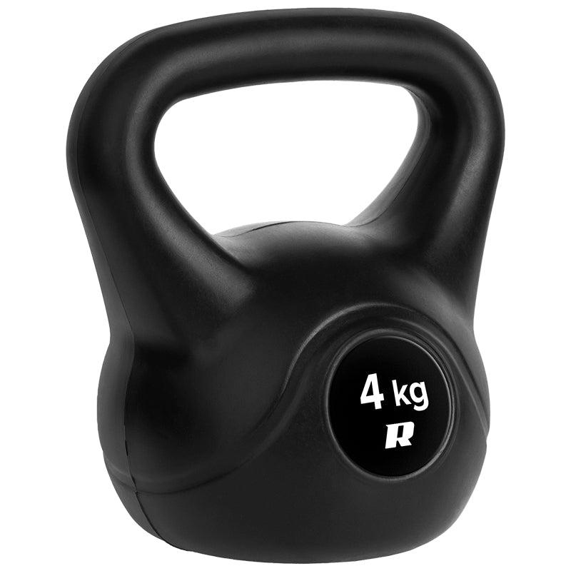 Ganteră kettlebell de 4 kg cu înveliș din PVC Rebel RBA-2312