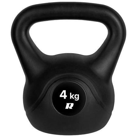 Ganteră kettlebell de 4 kg cu înveliș din PVC Rebel RBA-2312