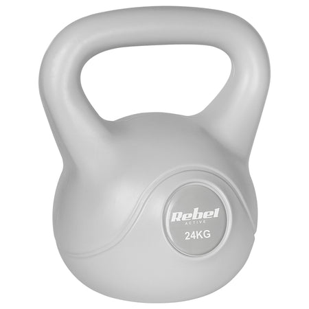 Kettlebell 24 kg cu acoperire PVC și mâner de 5 cm Rebel RBA-2322G-24
