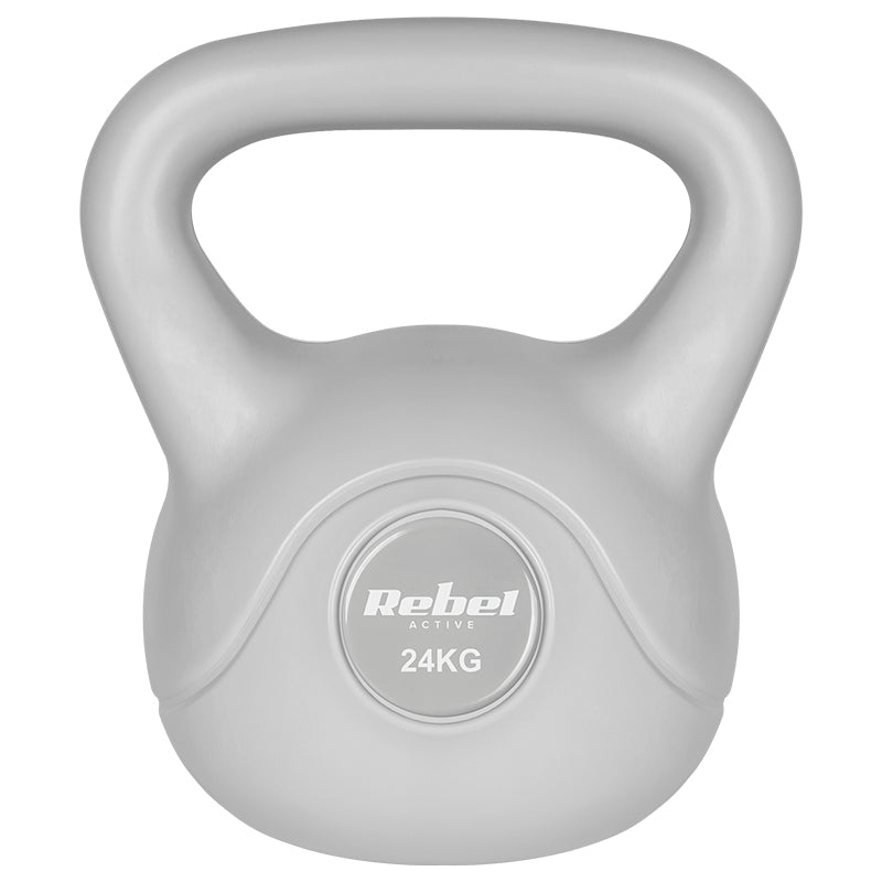 Kettlebell 24 kg cu acoperire PVC și mâner de 5 cm Rebel RBA-2322G-24