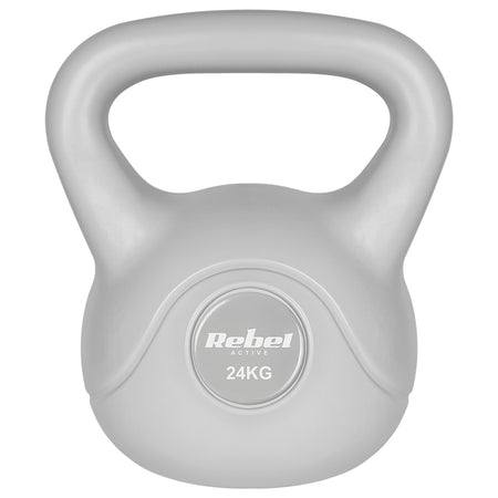 Kettlebell 24 kg cu acoperire PVC și mâner de 5 cm Rebel RBA-2322G-24