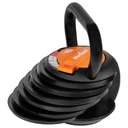 Kettlebell ajustabil din fontă 2,3-9 kg cu 6 discuri Rebel RBA-2324-9