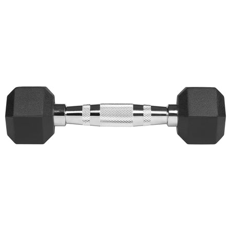 Set 2 gantere hexagonale din fontă cauciucată de 2 × 1 kg Rebel RBA-2325-01