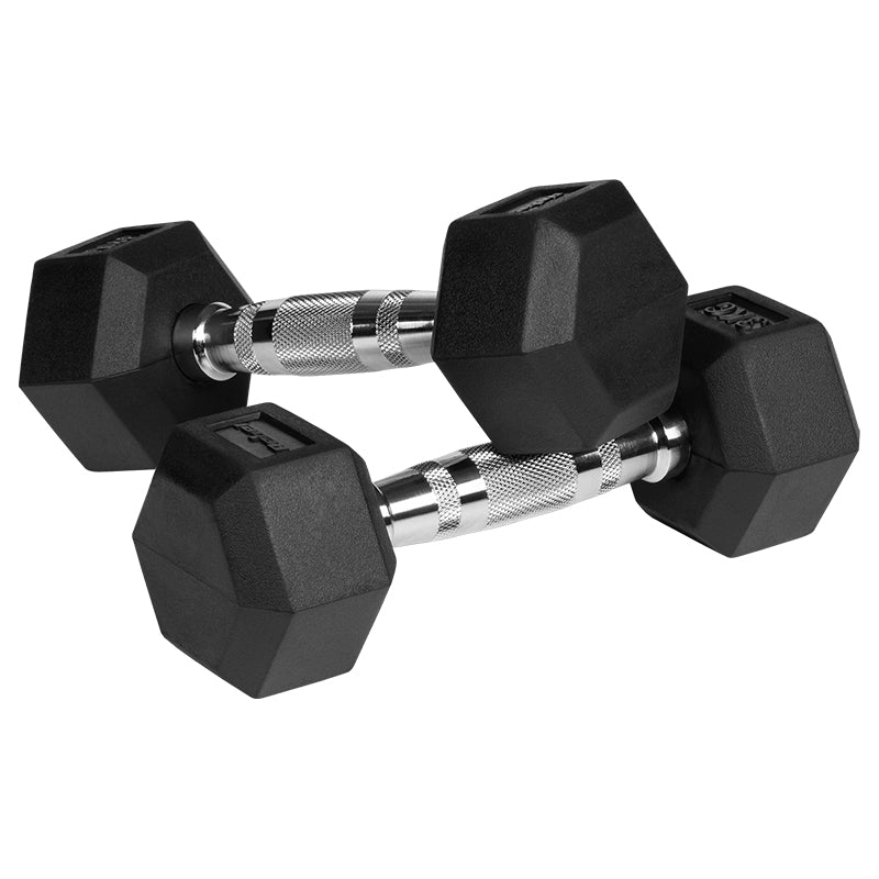 Set de 2 gantere hexagonale din fontă cauciucată de 3 kg Rebel RBA-2325-03