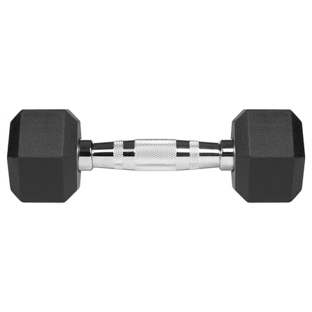 Set de 2 gantere hexagonale din fontă cauciucată de 3 kg Rebel RBA-2325-03