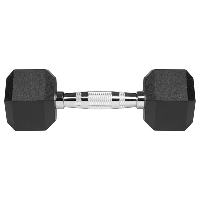 Set gantere hexagonale de 2 x 4 kg din fontă cauciucată Rebel RBA-2325-04