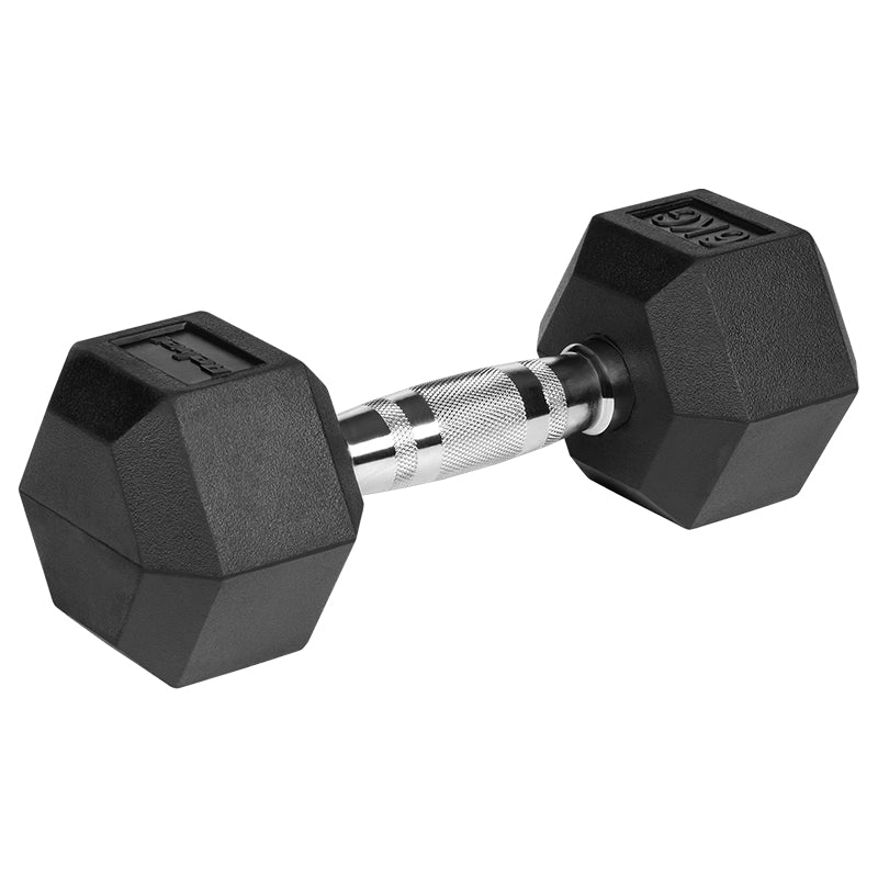 Set de 2 gantere hexagonale din fontă cauciucată de 6 kg Rebel RBA-2325-06
