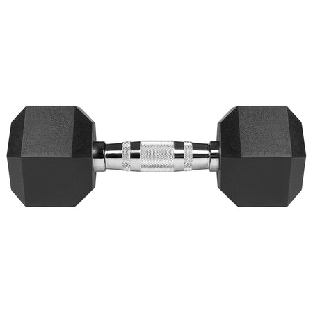 Set de 2 gantere hexagonale din fontă cauciucată de 6 kg Rebel RBA-2325-06