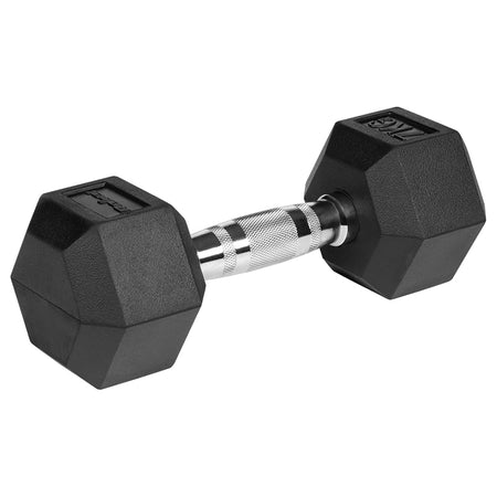 Set 2 gantere hexagonale din fontă cauciucată de 7 kg Rebel RBA-2325-07