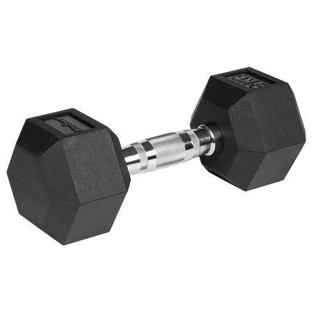 Set 2 gantere hexagonale din fontă cauciucată de 9 kg Rebel RBA-2325-09