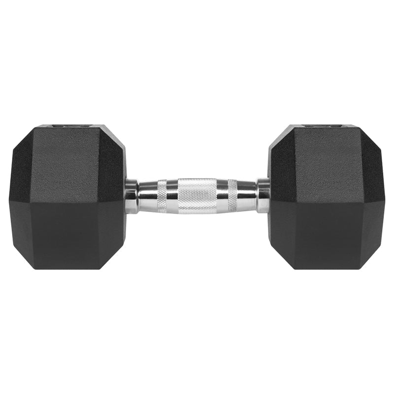 Set 2 gantere hexagonale din fontă cauciucată de 2 x 12,5 kg Rebel RBA-2325-12.5