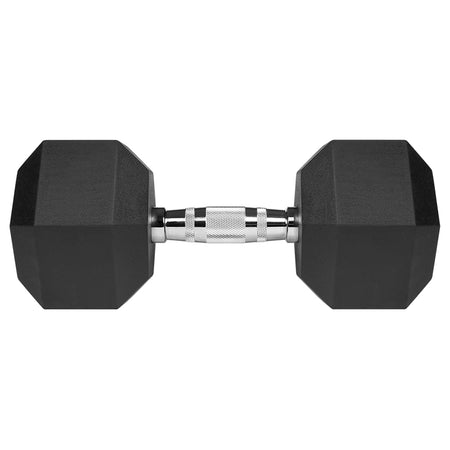 Ganteră hexagonală din fontă cauciucată de 20 kg Rebel RBA-2325-20