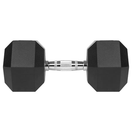 Ganteră hexagonală din fontă cauciucată de 22,5 kg Rebel RBA-2325-22.5