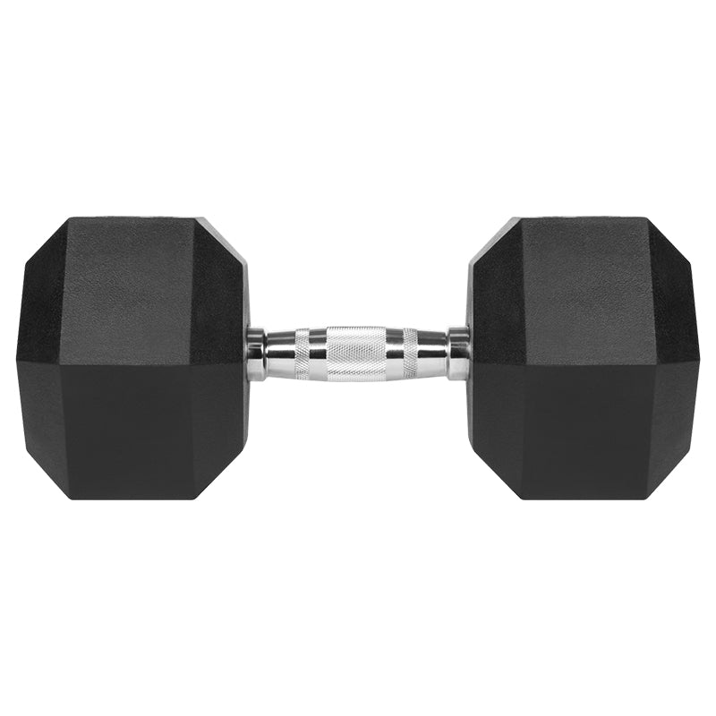 Ganteră hexagonală din fontă cauciucată de 27,5 kg Rebel RBA-2325-27.5