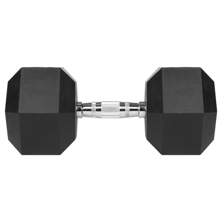 Ganteră hexagonală din fontă cauciucată de 27,5 kg Rebel RBA-2325-27.5
