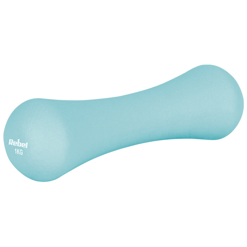 Set 2 gantere din fontă cu înveliș din neopren de 1 kg Rebel RBA-2329-1