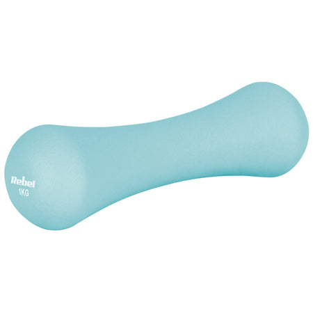 Set 2 gantere din fontă cu înveliș din neopren de 1 kg Rebel RBA-2329-1